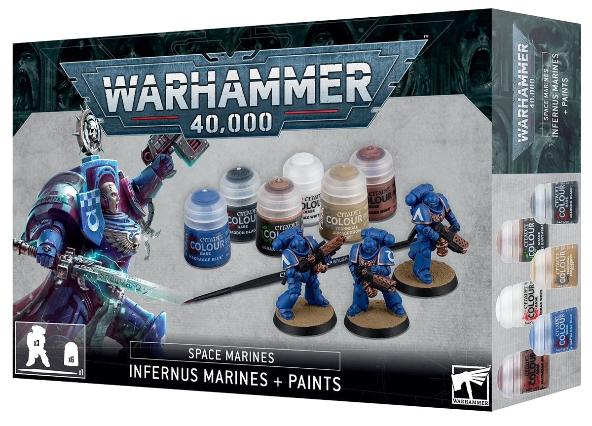 Space Marines Infernus Marines and Paints Set Warhammer 40000 60-11