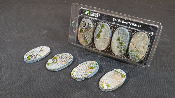 GamersGrass Battle Ready Bases: Urban Warfare Oval 60mm x4