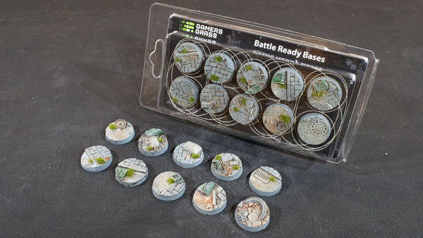 Gamers Grass Battle Ready Bases - Urban Warfare - Round 25mm (x10)