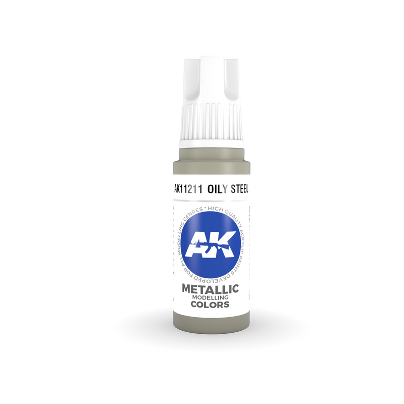 AK Interactive 3G Acrylic Oily Steel 17ml