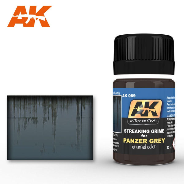 AK Interactive Streaking Grime For Panzer Grey Vehicles