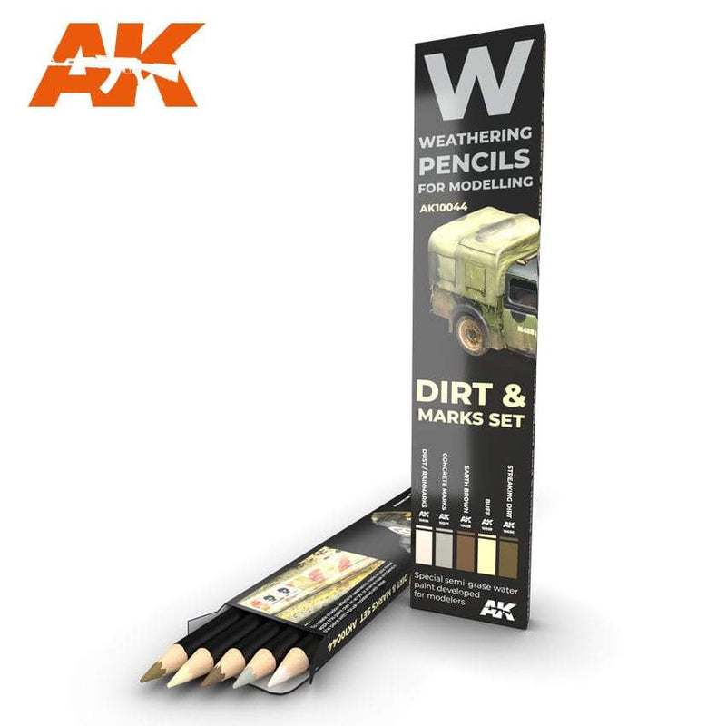 AK Interactive Watercolor Pencil Set Splashes, Dirt And Stains