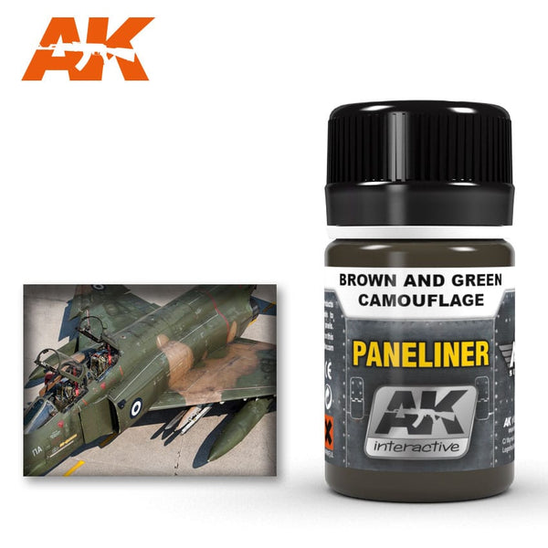 AK Interactive Paneliner For Brown And Green Camouflage 35ml