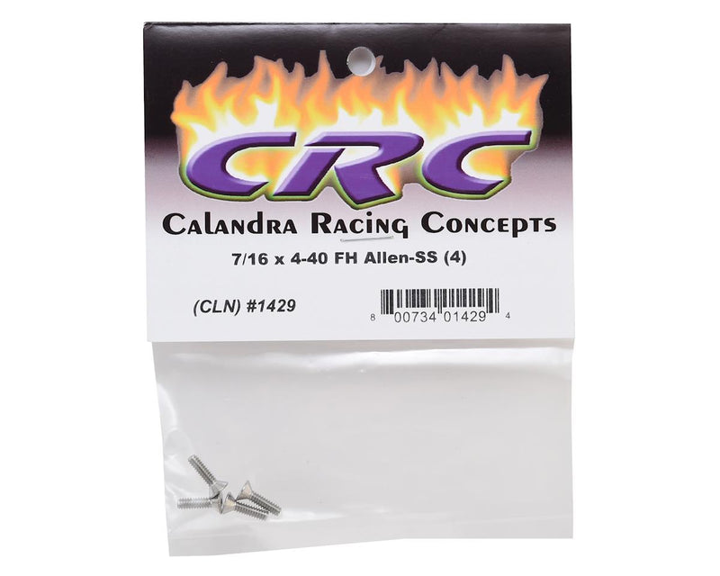 CRC 7/16x4-40 Stainless Steel Flat Head (4)