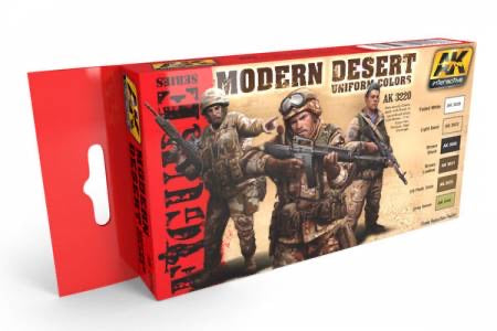 Figure Series: Modern Desert Uniform Colors Acrylic Paint Set by AK Interactive AK3220