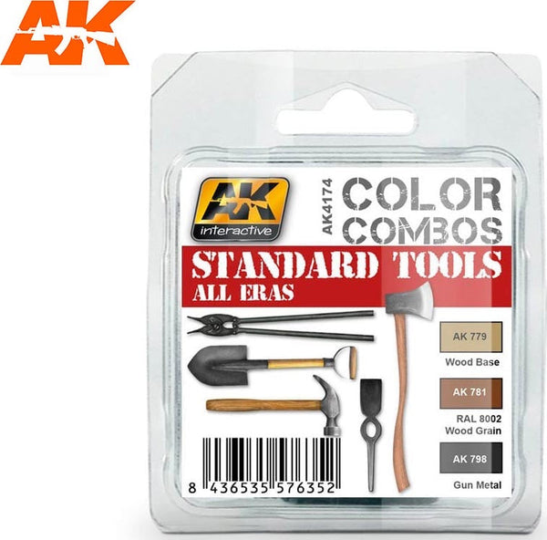 Color Combos: Standard Tools All Eras Acrylic Paint Set 3x17ml by Ak Interactive AK4174